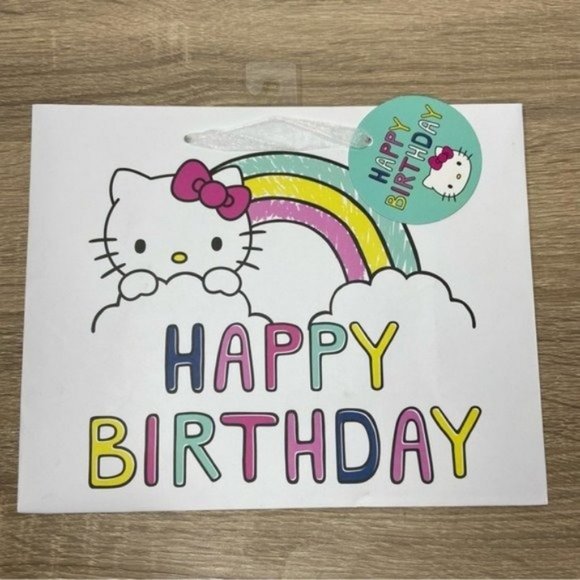 Hello Kitty Happy Birthday Gift Bag NEW - Picture 2 of 4
